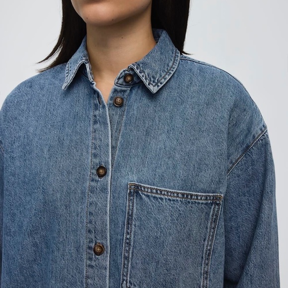 Reitmans Womens Denim Overshirt - Picture 4 of 9